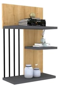 Nástenná polica NEZMA 60x40 cm béžová/antracit