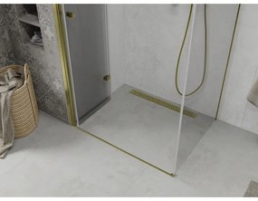 Mexen Lima sprchovací kút 80x100 cm, priehľadná, zlatá, 856-080-100-50-00