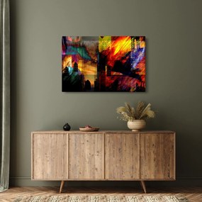 Obraz - Farebná abstrakcia mesta (90x60 cm)