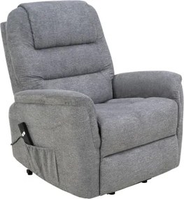 Kreslo s elektrickým polohovaním Baldini, šedá látka%