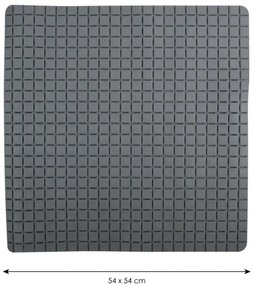 Spirella Protiskluzová podložka do sprchy QUADROPremium, šedá, 54 x 54 cm