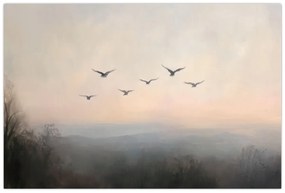 Obraz - Hejno vtákov (90x60 cm)