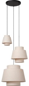 Lucide 21435/13/38 - Luster na lanku TRIBUTE 3xE27/40W/230V krémová