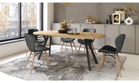 Rozkladací jedálenský stôl ARTUR dub artisan/čierna