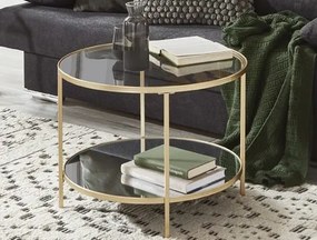 Okrúhly konferenčný stolík Porto 60 cm, zlatý