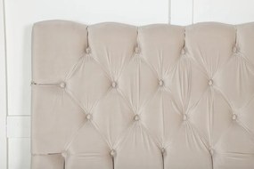 Furudal 120 boxspring posteľ béžový zamat čelo Sarna
