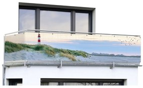 Plastová balkónová zástena 500x85 cm North Sea Coast – Maximex