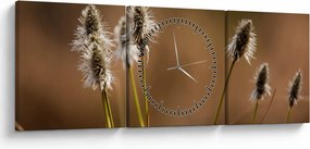 Obraz - Travina (s hodinami) (90x30 cm)