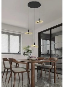 Wofi 5016-304 - LED Stmievateľný luster na lanku BREST LED/26W/230V čierna/zlatá