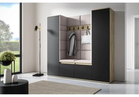 Predsieňová stena AMI 31 Bez zrkadla Grafit Tmavosivá