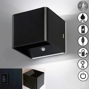 Čierne LED nástenné svietidlo Magnetics – Fischer &amp; Honsel