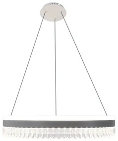 LED Stmievateľný luster na lanku LED/80W/230V 3000-6500K biela + diaľkové ovládanie