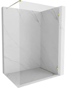 Mexen Lunar sprchová stena pravá 160 x 200 cm, 8mm číre sklo, zlatá lesklá, 830-160-000-50-00-P