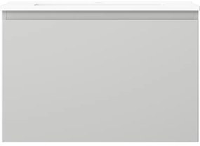 Mexen Orio, kúpeľňová skrinka 70 cm s umývadlom Otis, 1 zásuvka, šedá matná/biela matná, 91A10-07047-1-BF62-W18M01