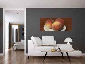 Obraz - Henri Fantin-Latour, Three Peaches on a Plate, reprodukcia (120x50 cm)