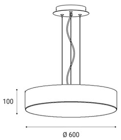 LED2 - LED Stmievateľný luster na lanku MONO LED/60W/230V