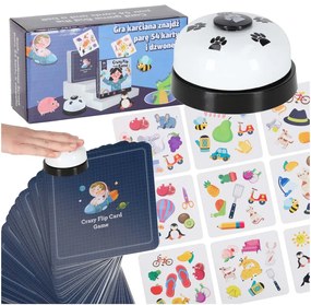 KIK Kartová hra Nájdi pár – 54 kariet + zvonček | Rodinná postrehová hra pre deti