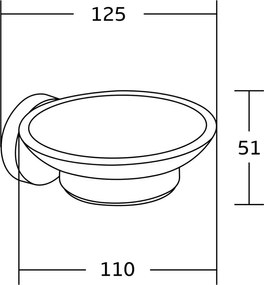 Mexen príslušenstvo, TIBER držiak na mydlo, chróm, 7050539-00