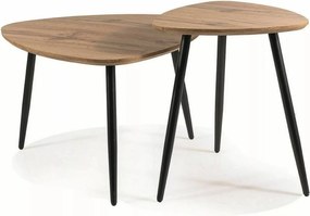 Sada 2 ks konferenčných stolíkov Twin dub artisan/čierna