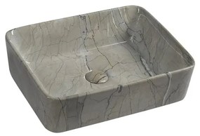Sivé keramické umývadlo 47,5x37,5 cm Dalma – Sapho