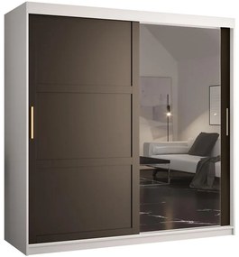 Skriňa Amiro 2 180 biely/čierny