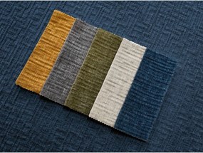 Tmavomodrá ženilková pohovka na každodenné spanie/rozkladacia 220 cm Hugo – Bobochic Paris