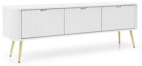 TV STOLIK BELLISSA BIELY + ZLATÉ NOŽIČKY 168 cm