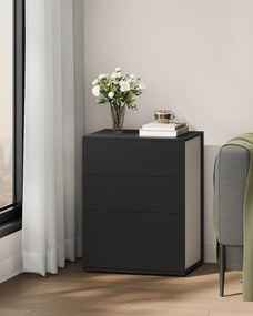 Noční stolek Inner černý/cappuccino