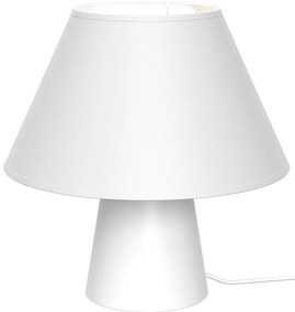 Stolná lampa Fifi, 1x bieel textilné tienidlo, w