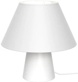 Stolná lampa Fifi, 1x bieel textilné tienidlo, w