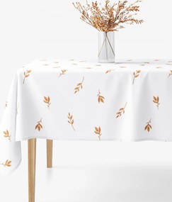 Goldea hranatý obrus 100% bavlnené plátno - hnedé jesenné lístky 100 x 140 cm