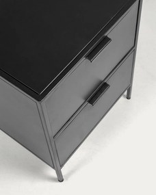 Čierny oceľový nočný stolík Shantay – Kave Home