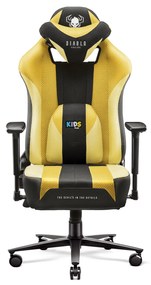 Detské látkové herné kreslo Diablo X-Player 2.0 Kids Size: dark sunflower / žltá Diablochairs