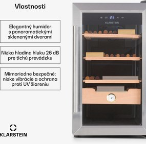 Klarstein El Presidente 48, humidor na cigary, 48 l, 2 zásuvky, 1 priehradka z cédrového dreva
