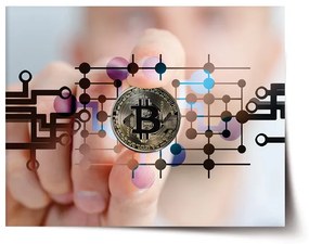 Sablio Plagát Bitcoin - 90x60 cm