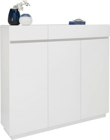 XXXLutz SKRINKA NA TOPÁNKY, biela, 135/123/35 cm Xora - Skrine, regály & police na topánky - 000799000904