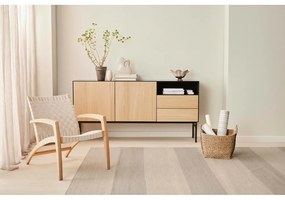 Čierna nízka komoda v dekore duba 180x89 cm Edge by Hammel - Hammel Furniture