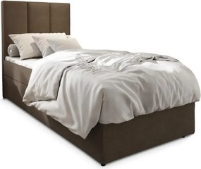 AKCIA Čalúnená posteľ boxspring MERALIS 90x200 cm hnedá II. akosť