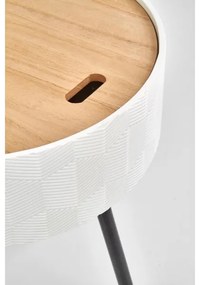 Konferenčný stolík AURA 45x38 cm biela/čierna/béžová