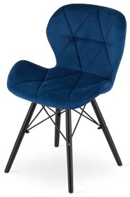 Jedálenská stolička LAGO zamat granátová (čierne nohy)