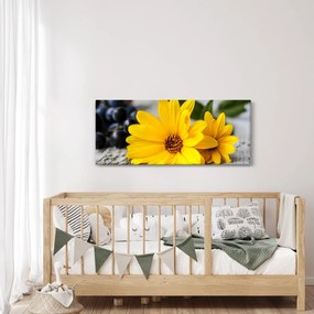 Obraz žltej kvetiny (120x50 cm)