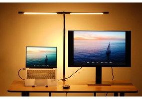 Stolná LED lampa NOX, svorka, diaľkové ovládanie