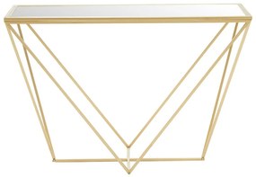 Konzolový stolík so sklenenou doskou v zlatej farbe 40x120 cm Farran – Premier Housewares