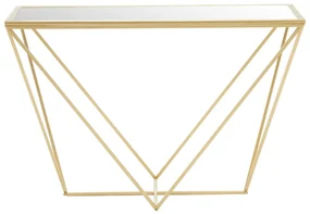 Konzolový stolík so sklenenou doskou v zlatej farbe 40x120 cm Farran – Premier Housewares