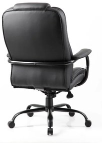 Kožené kancelárske kreslo MAXOR XXL, čierne