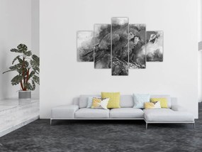 Obraz - Akvareloví papagáje (150x105 cm)
