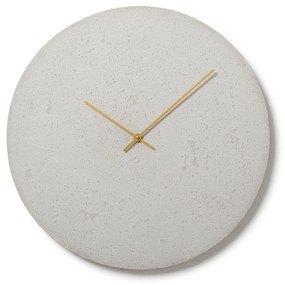 Nástenné betovoné hodiny CLOCKIES, 49cm, okrúhle, biele