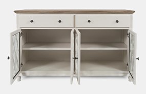 Komoda Avola 147 cm z masívu krémová/hnedá
