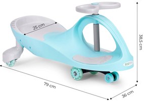 Detské odrážadlo s LED kolesami, modré ECOTOYS