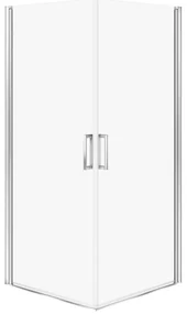 Cersanit Moduo, 2-krídlový sprchovací kút 80(dvere) x 80(dvere) x 195cm, 6mm číre sklo, chrómový profil, S601-477